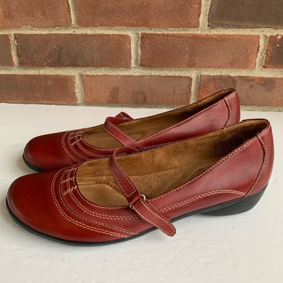 Naturalizer Shoes - Naturalizer Nava red Mary Jane leather flats